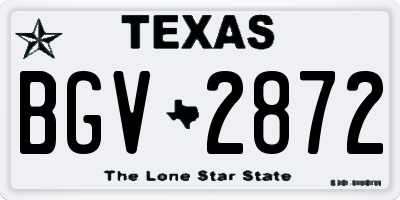 TX license plate BGV2872