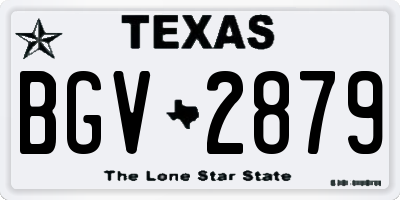 TX license plate BGV2879