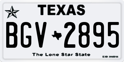TX license plate BGV2895