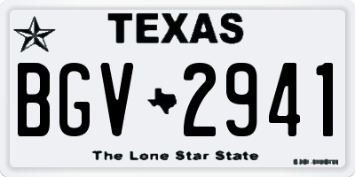 TX license plate BGV2941