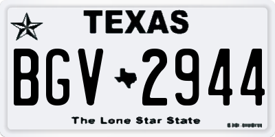TX license plate BGV2944