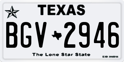 TX license plate BGV2946