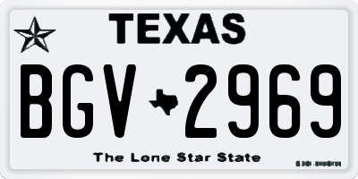 TX license plate BGV2969