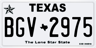 TX license plate BGV2975