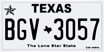 TX license plate BGV3057