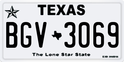 TX license plate BGV3069