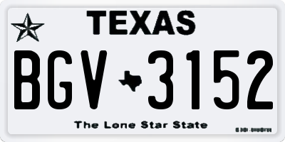 TX license plate BGV3152