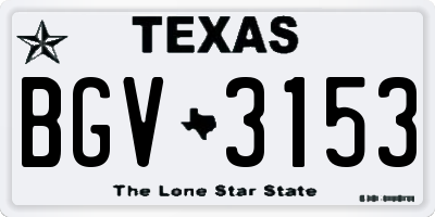 TX license plate BGV3153