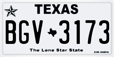 TX license plate BGV3173