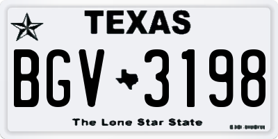 TX license plate BGV3198
