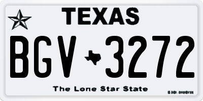 TX license plate BGV3272