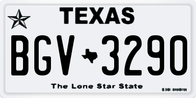 TX license plate BGV3290