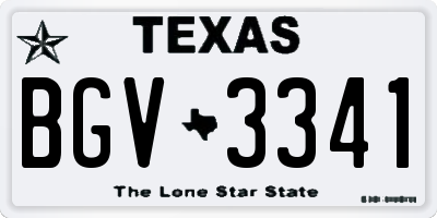 TX license plate BGV3341