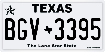 TX license plate BGV3395