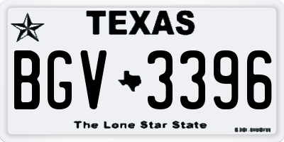TX license plate BGV3396