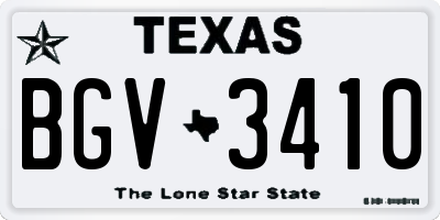 TX license plate BGV3410