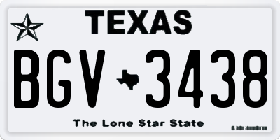 TX license plate BGV3438