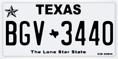 TX license plate BGV3440