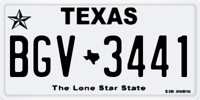 TX license plate BGV3441