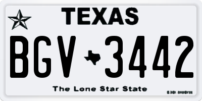 TX license plate BGV3442