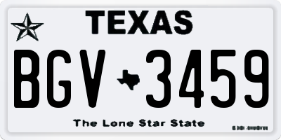 TX license plate BGV3459