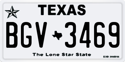 TX license plate BGV3469