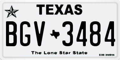 TX license plate BGV3484
