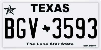 TX license plate BGV3593