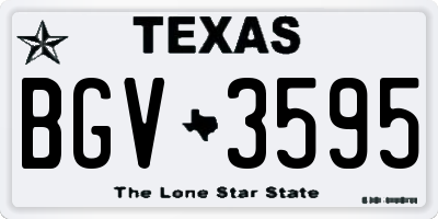 TX license plate BGV3595