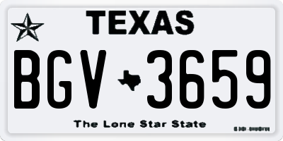 TX license plate BGV3659