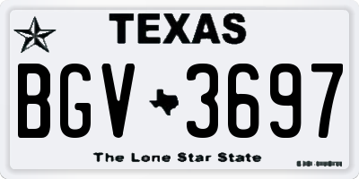 TX license plate BGV3697