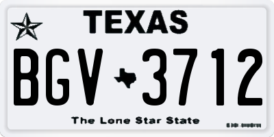 TX license plate BGV3712