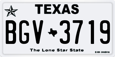 TX license plate BGV3719
