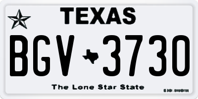TX license plate BGV3730