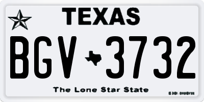 TX license plate BGV3732