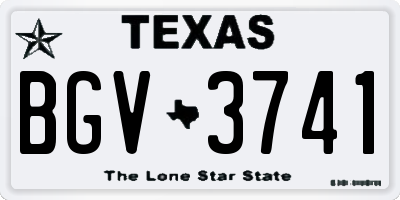 TX license plate BGV3741