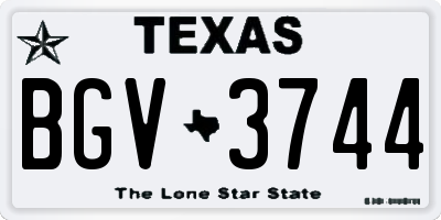 TX license plate BGV3744