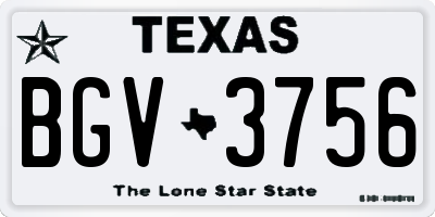 TX license plate BGV3756