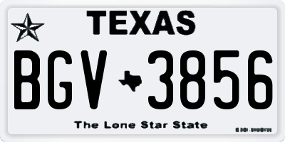 TX license plate BGV3856