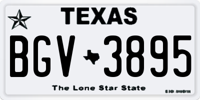 TX license plate BGV3895