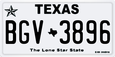 TX license plate BGV3896