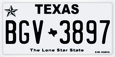 TX license plate BGV3897