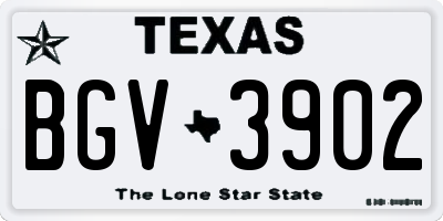TX license plate BGV3902