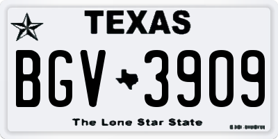 TX license plate BGV3909