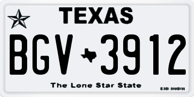 TX license plate BGV3912