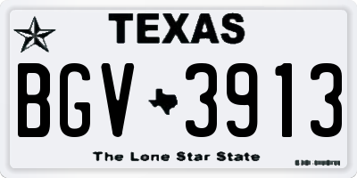 TX license plate BGV3913