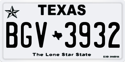 TX license plate BGV3932