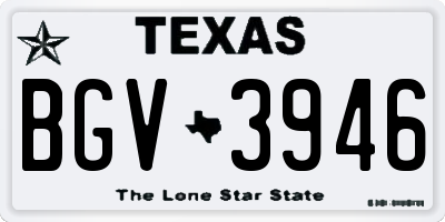 TX license plate BGV3946