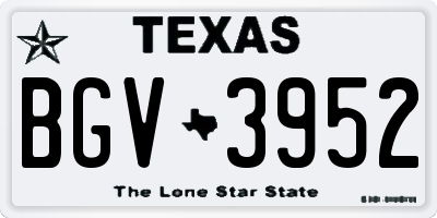 TX license plate BGV3952