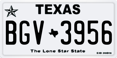 TX license plate BGV3956